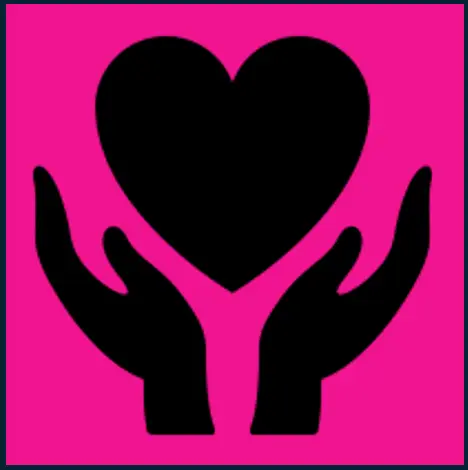 Wedding Officiant Las Vegas Heart Hands Logo